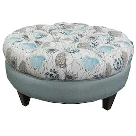 Round-Button Tufted Ottoman